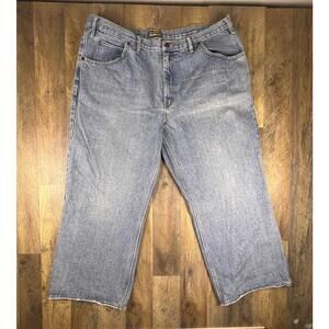 High Rise Wide Leg Vintage Steve & Barry's Jeans Denim 100% Cotton 42x30 Heavy .